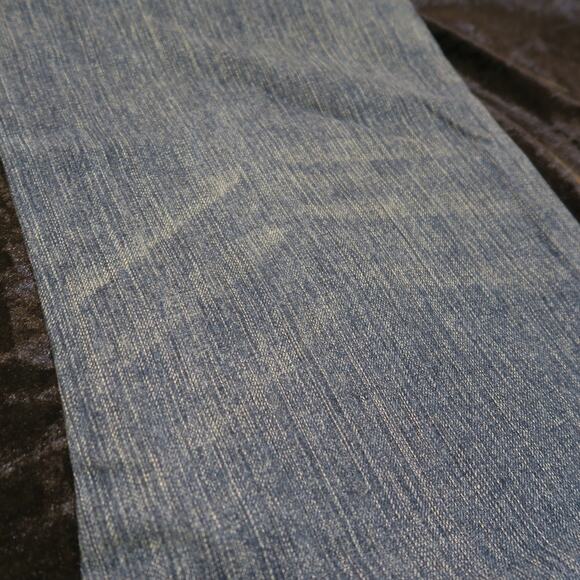 Mens Request Denim Jeans Embroidered 40x32 Leather Detail Back Patch Straight - Picture 13 of 14